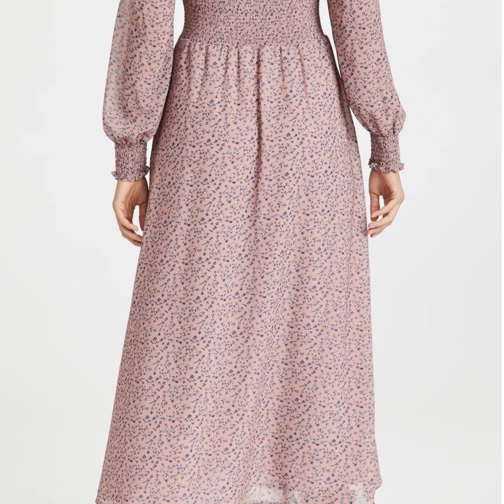 Small O.P.T. Floral smocked maxi midi dress